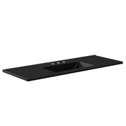 Fienza Dolce Ceramic Basin Top 1200 x 460mm 3TH, Matte Black