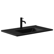 Fienza Dolce Ceramic Basin Top 750 x 460mm 1TH, Matte Black