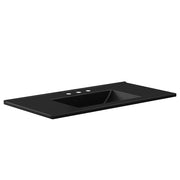 Fienza Dolce Ceramic Basin Top 900 x 460mm 3TH, Matte Black