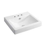 Fienza Low Profile Semi-Inset Basin 500 x 445 x 158mm 3TH, Gloss White