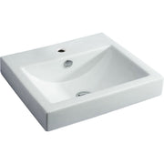Fienza Low Profile Semi-Inset Basin 500 x 445 x 158mm, Gloss White