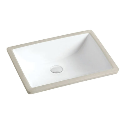 Fienza Sarah Undermount Basin 455 x 335 x 190mm with Overflow, Gloss White