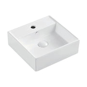 Fienza Helen Junior Basin Above Counter 380 x 380 x 125mm Ceramic, Gloss White