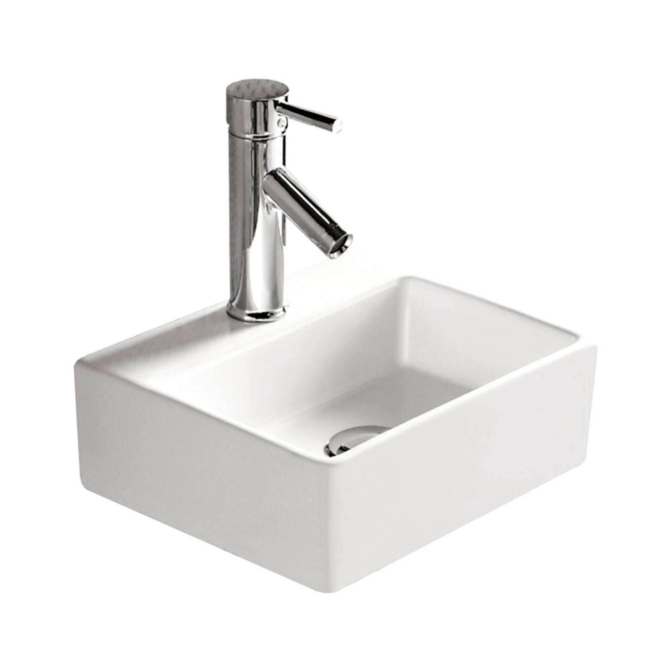 Fienza Modena Baby Above Counter Basin 330 x 290 x 120mm Wall Hung, Gloss White