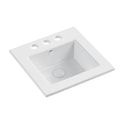 Fienza Allison Square Drop-In Basin 425 x 425 x 170mm 3TH, Gloss White