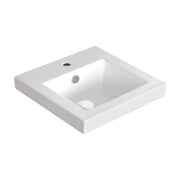 Fienza Alison Semi-Inset Ceramic Basin 405 x 405 x 175mm, Gloss White