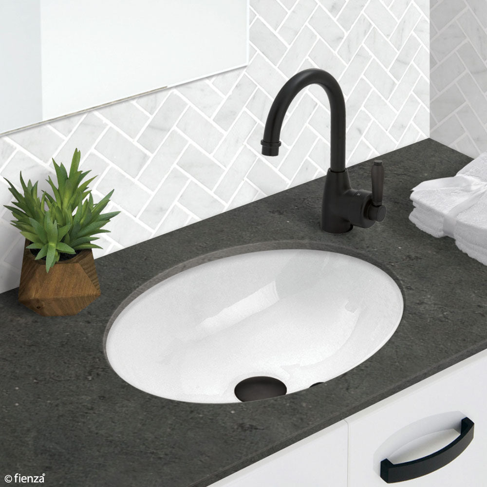 Fienza Karmen Undermount Basin 455 x 380 x 195mm, Gloss White