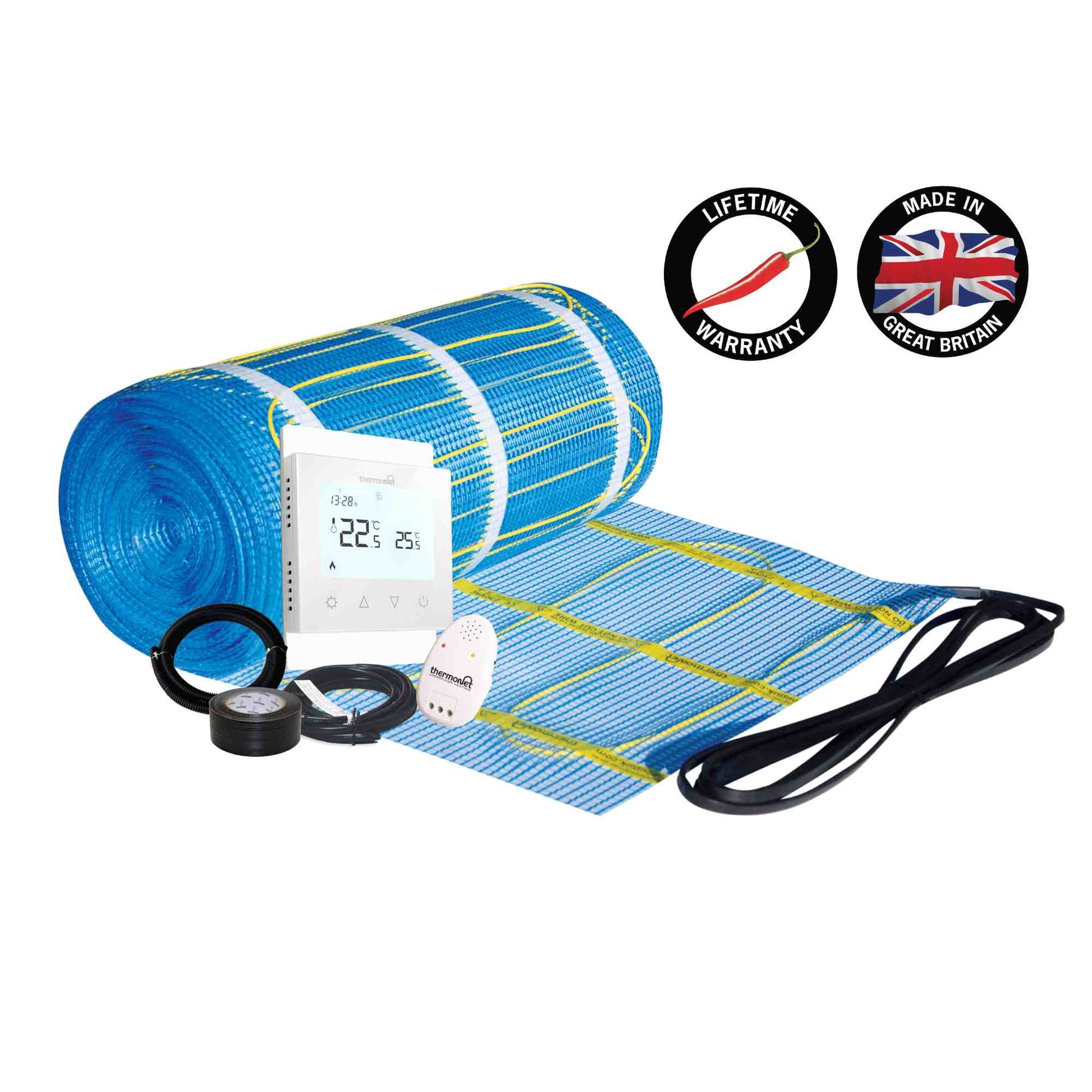 Thermogroup Thermonet 150W/m² Self Adhesive 11x0.5m - 5.5m² 825Watts Floor Heating Kit Including 5220A Thermostat
