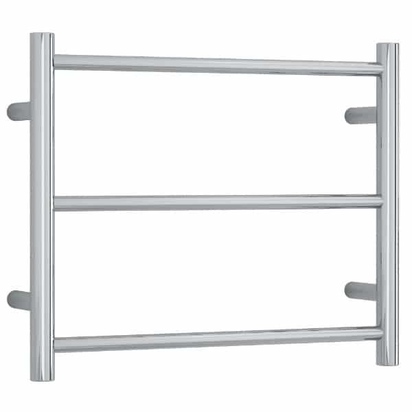 Thermogroup Thermorail Budget Straight/Round 550x450x122mm 33Watts 3 Bars, Polished Stainless Steel