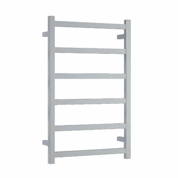 Thermogroup Thermorail Budget Straight/Square 500x800x120mm 81Watts 6 Bars, Polished Stainless Steel