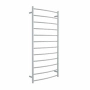 Thermogroup Thermorail Curved/Round 700x1400x150mm 153Watts 12 Bars, Polished Stainless Steel