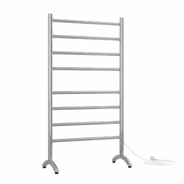 Thermogroup Thermorail Free Standing Straight/Round 600x1080x300mm 94Watts 8 Bars, Polished Stainless Steel