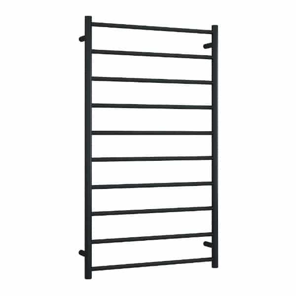 Thermogroup Thermorail Straight/Round 700x1200x122mm 162Watts 10 Bars, Matt Black