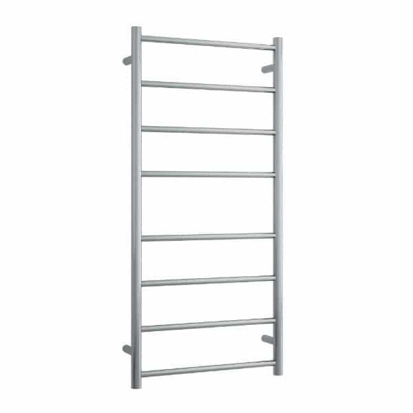 Thermogroup Thermorail Straight/Round 530x1120x122mm 80Watts 8 Bars - Brushed, Brushed Stainless Steel