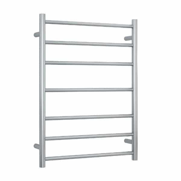 Thermogroup Thermorail Straight/Round 600x800x122mm 80Watts 7 Bars - Brushed, Brushed Stainless Steel