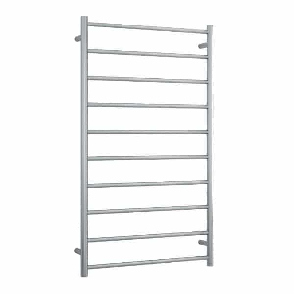 Thermogroup Thermorail Straight/Round 700x1200x122mm 128Watts 10 Bars - Brushed, Brushed Stainless Steel