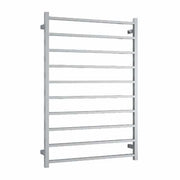 Thermogroup Thermorail Straight/Square 800x1160x120mm 153Watts 10 Bars, Polished Stainless Steel