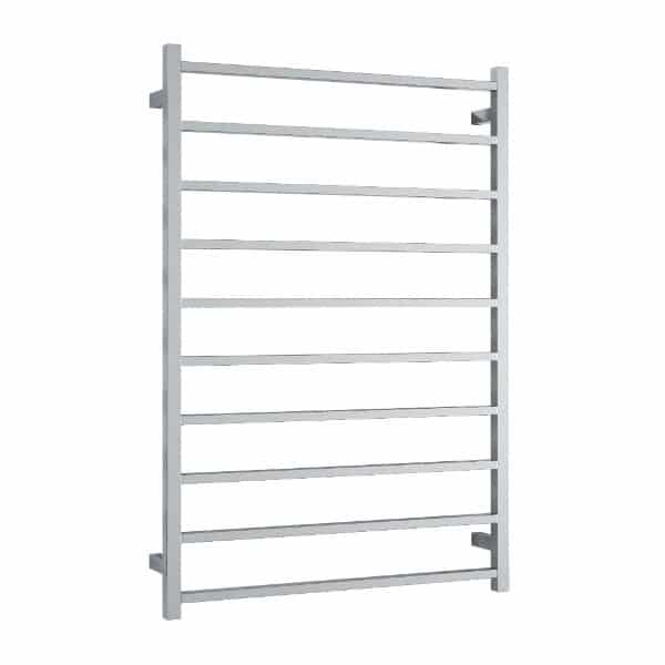 Thermogroup Thermorail Straight/Square 800x1160x120mm 153Watts 10 Bars, Polished Stainless Steel