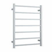 Thermogroup Thermorail Straight/Square 600x800x120mm 83Watts 7 Bars - Brushed, Brushed Stainless Steel