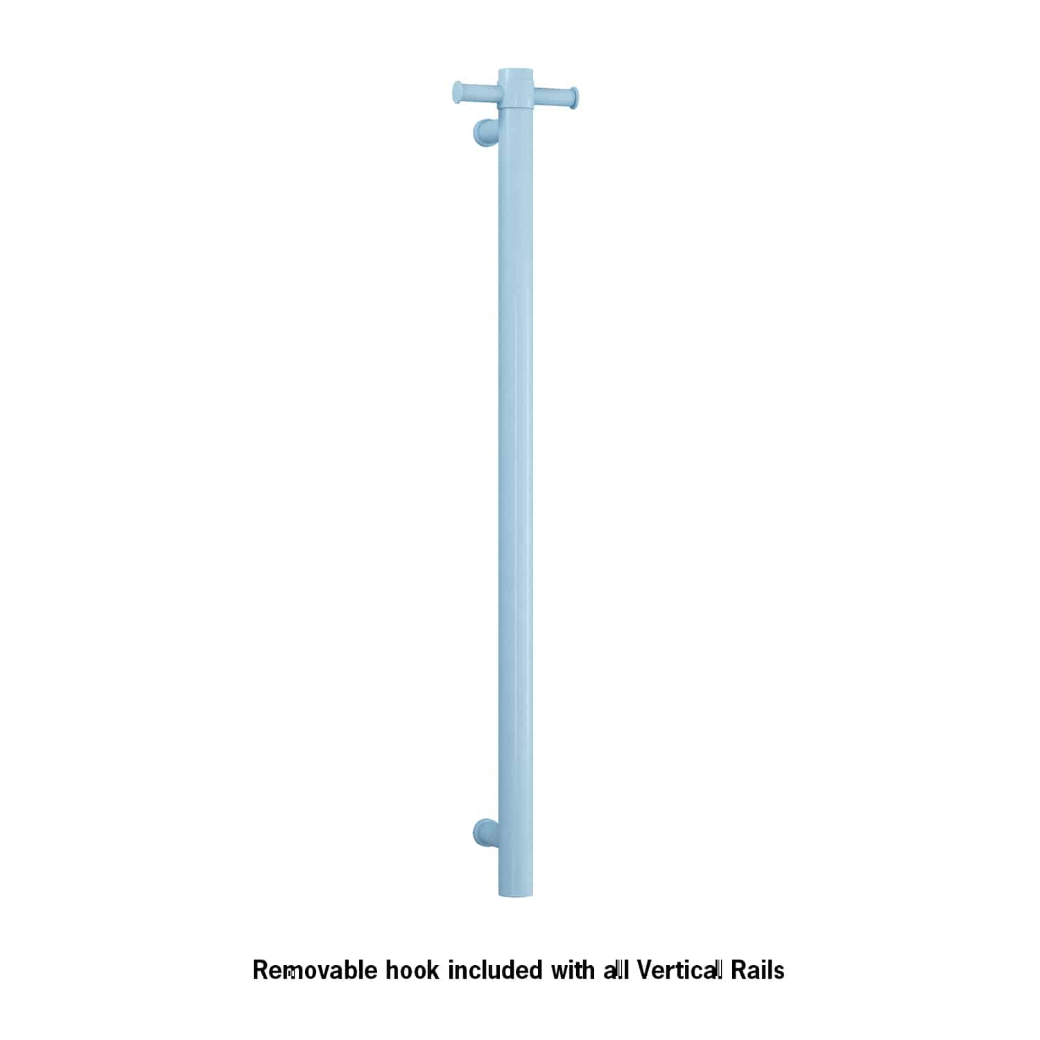 Thermogroup Thermorail Straight/Round 12Volt Vertical Bar 900x142x100mm 26Watts With Optional Hook, Horizon Blue