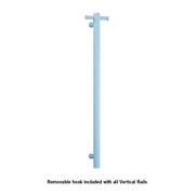 Thermogroup Thermorail Straight/Round 12Volt Vertical Bar 900x142x100mm 26Watts With Optional Hook, Horizon Blue