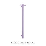 Thermogroup Thermorail Straight/Round 12Volt Vertical Bar 900x142x100mm 26Watts With Optional Hook, Lilac Satin