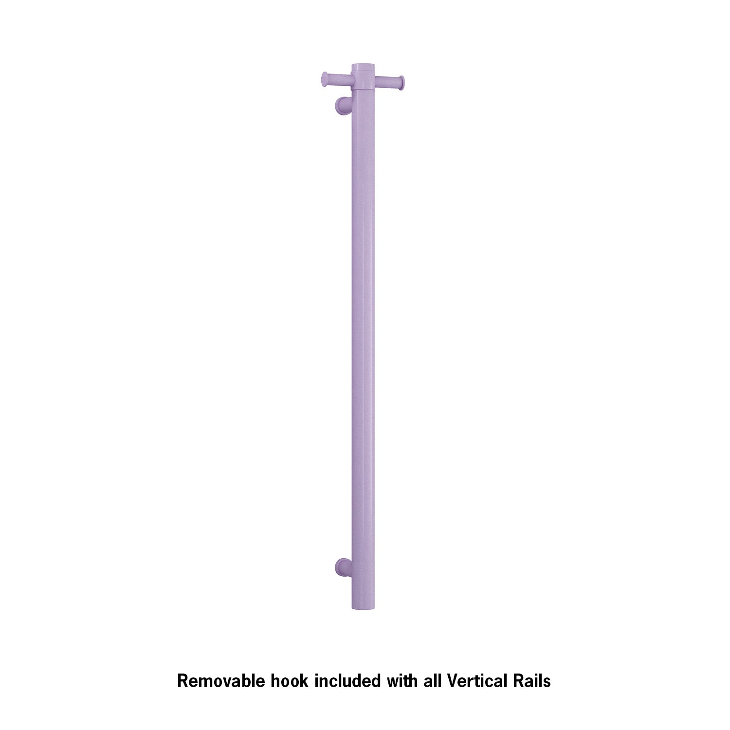 Thermogroup Thermorail Straight/Round 12Volt Vertical Bar 900x142x100mm 26Watts With Optional Hook, Lilac Satin