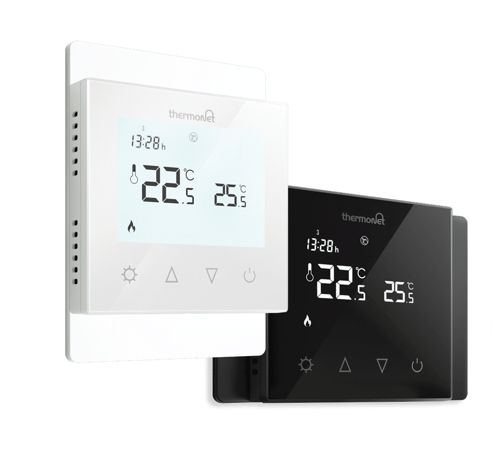 Thermogroup Thermotouch 7.6iG Black Glass Thermostat 16A Max Load