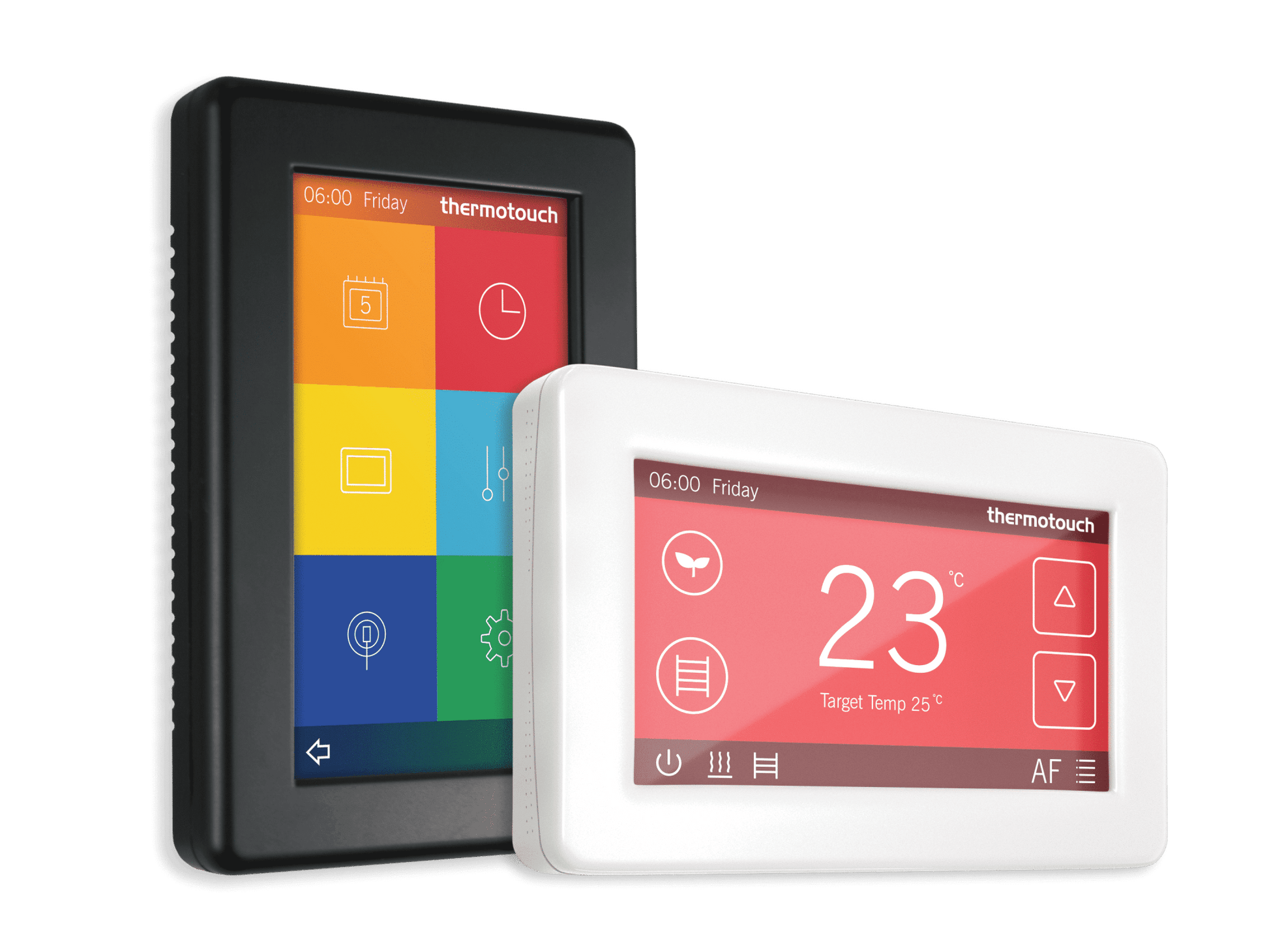 Thermogroup Thermotouch 4.3dC Dual Thermostat 16A + 5A Max Load - Black