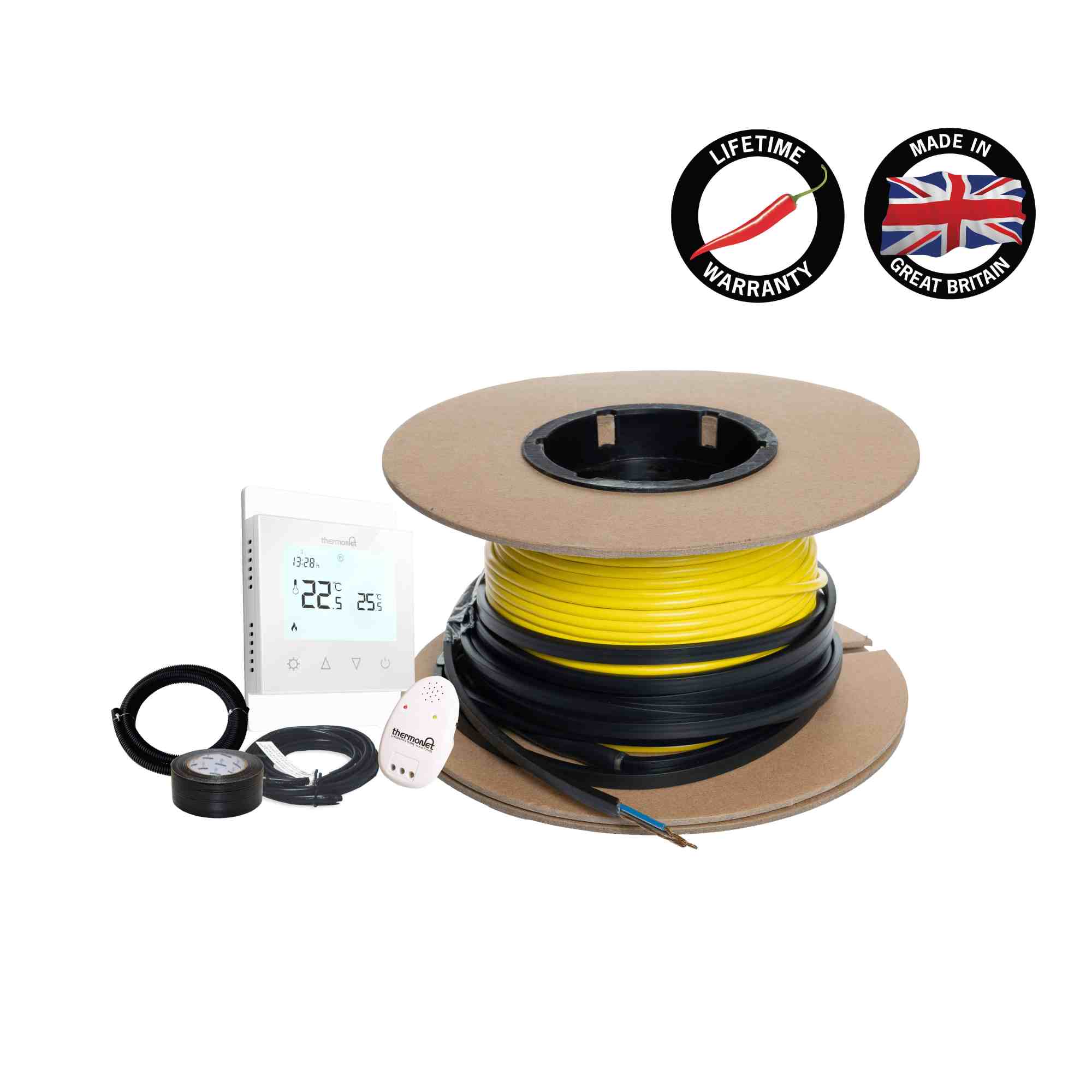 Thermogroup Thermowire Undertile Heating Cable - 1.0-1.4m² 14lm 185Watts Kit Including 5220A Thermostat
