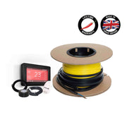 Thermogroup Thermowire Undertile Heating Cable - 1.5-2.4m² 22lm 300Watts Kit Including Black 5246 Dual Thermostat