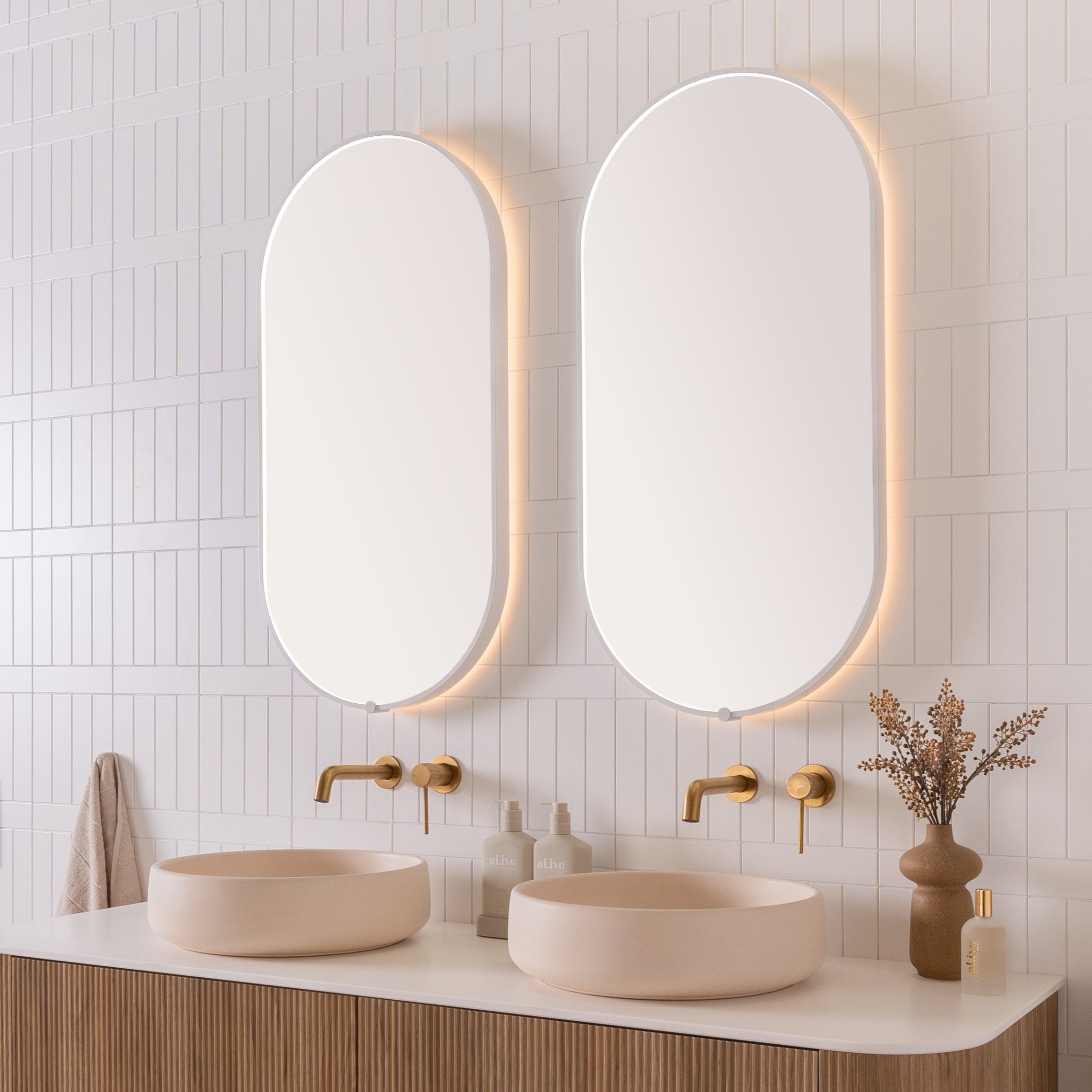 ADP Sera Pill 450x900mm Framed LED Mirror