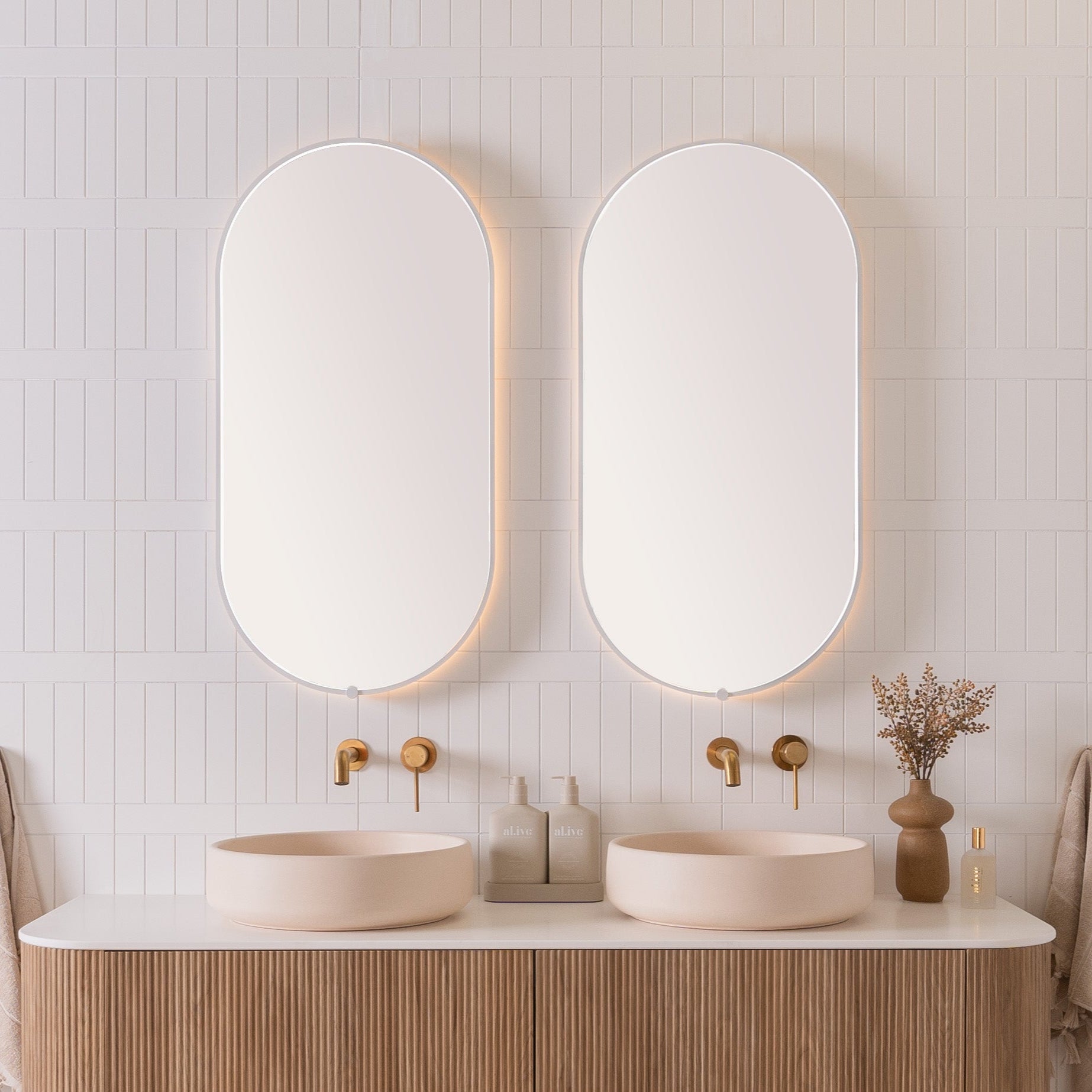 ADP Sera Pill 450x900mm Framed LED Mirror