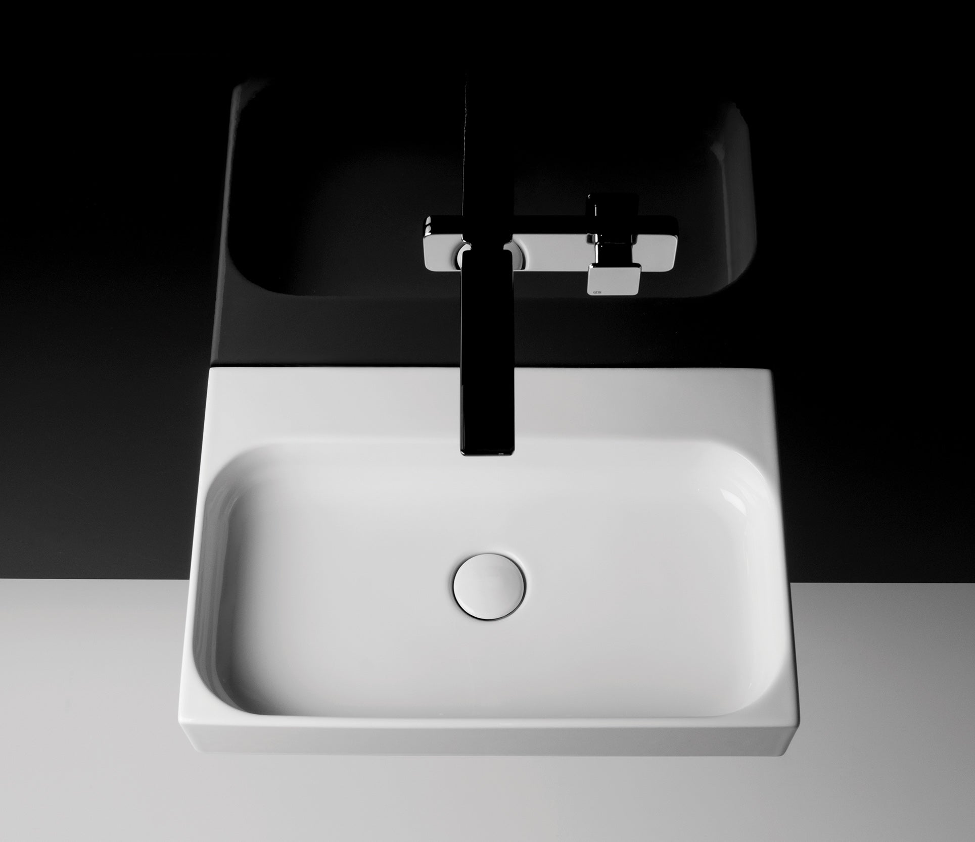 Studio Bagno Unit 60 bench/wall basin 1TH, Gloss White