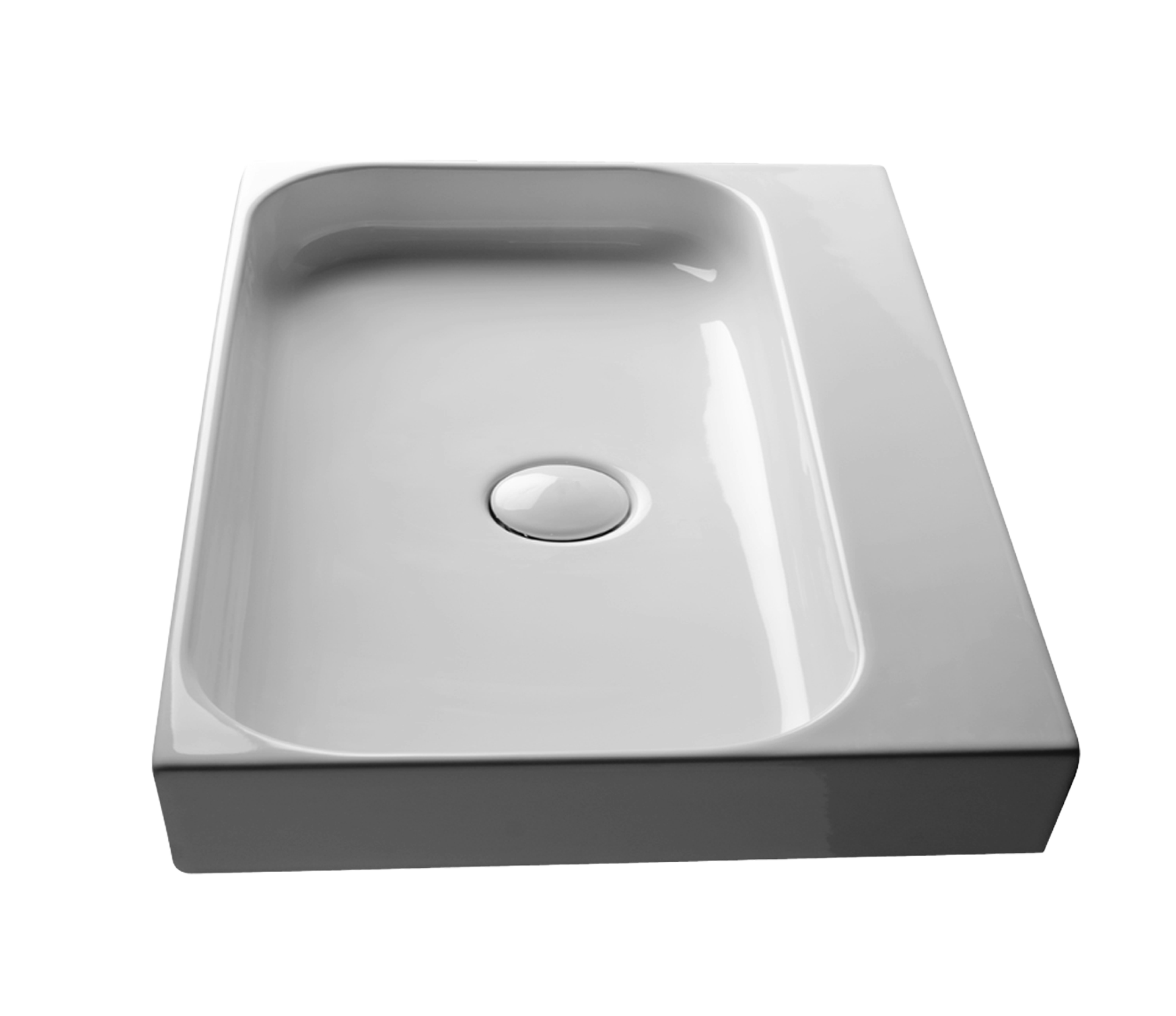 Studio Bagno Unit 80 bench/wall basin NTH, Gloss White