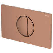 Fienza Halo Round Button Flush Plate Suits VIEGA Cisterns, Brushed Copper