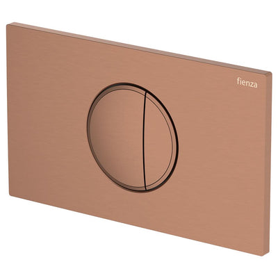 Fienza Halo Round Button Flush Plate Suits VIEGA Cisterns, Brushed Copper