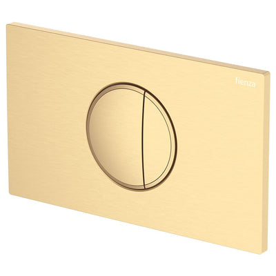 Fienza Halo Round Button Flush Plate Suits VIEGA Cisterns, Urban Brass