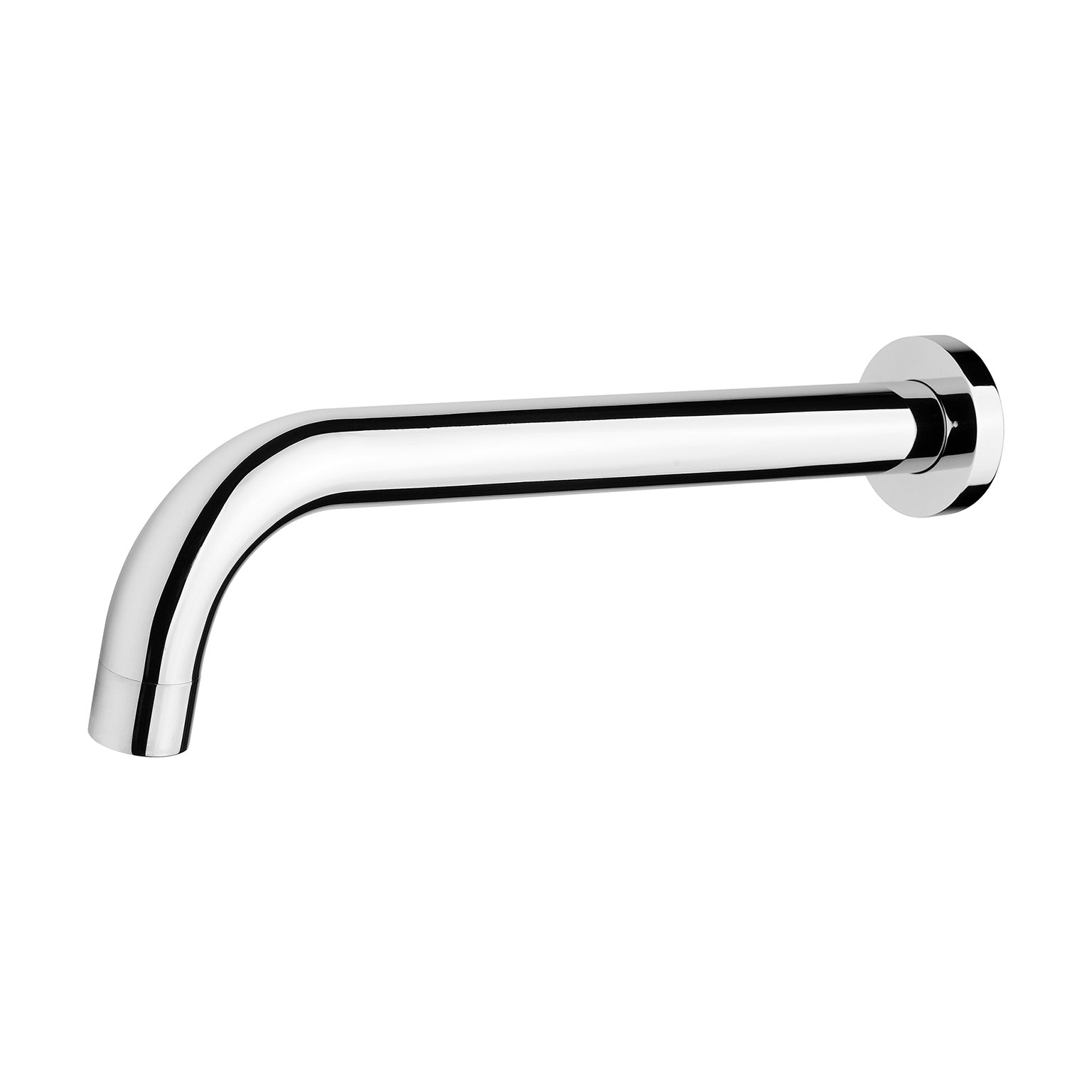 Phoenix Vivid Wall Bath Outlet 250mm Curved, Chrome