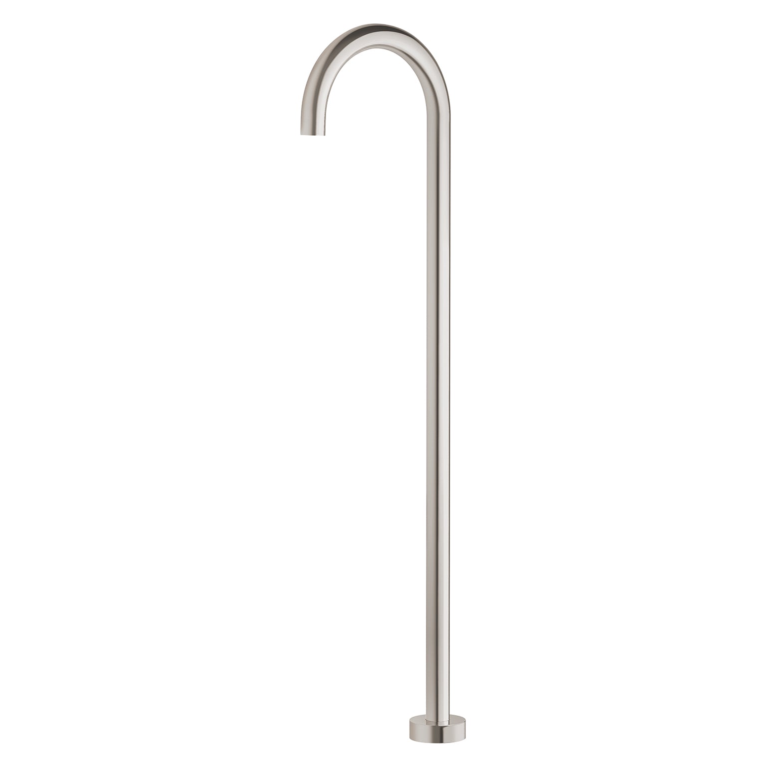 Phoenix Vivid Floor Mounted Bath Outlet 940mm, Brushed Nickel