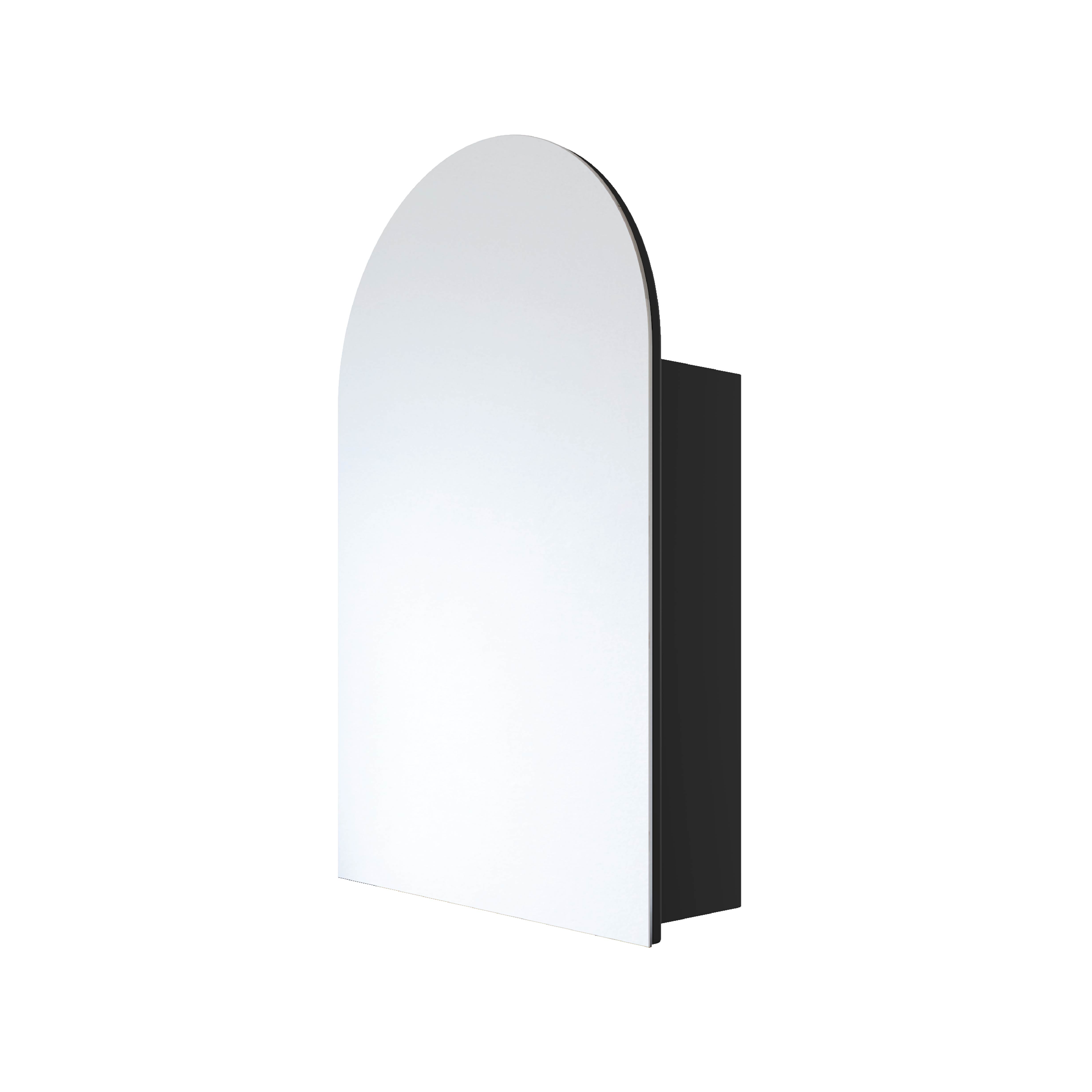 Thermogroup Vienna Arch Mirror Cabinet - 500x800x150mm, Black