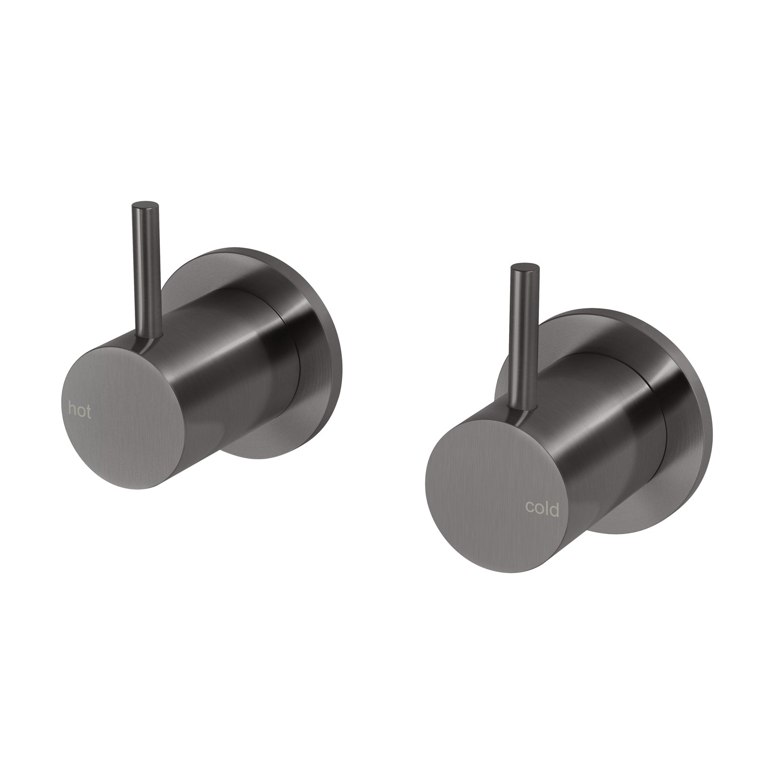 Phoenix Vivid Slimline Wall Top Assemblies 15mm Extended Spindles, Brushed Carbon