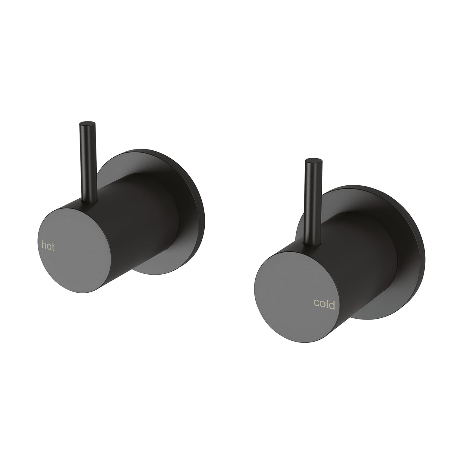 Phoenix Vivid Slimline Wall Top Assemblies 15mm Extended Spindles, Matte Black