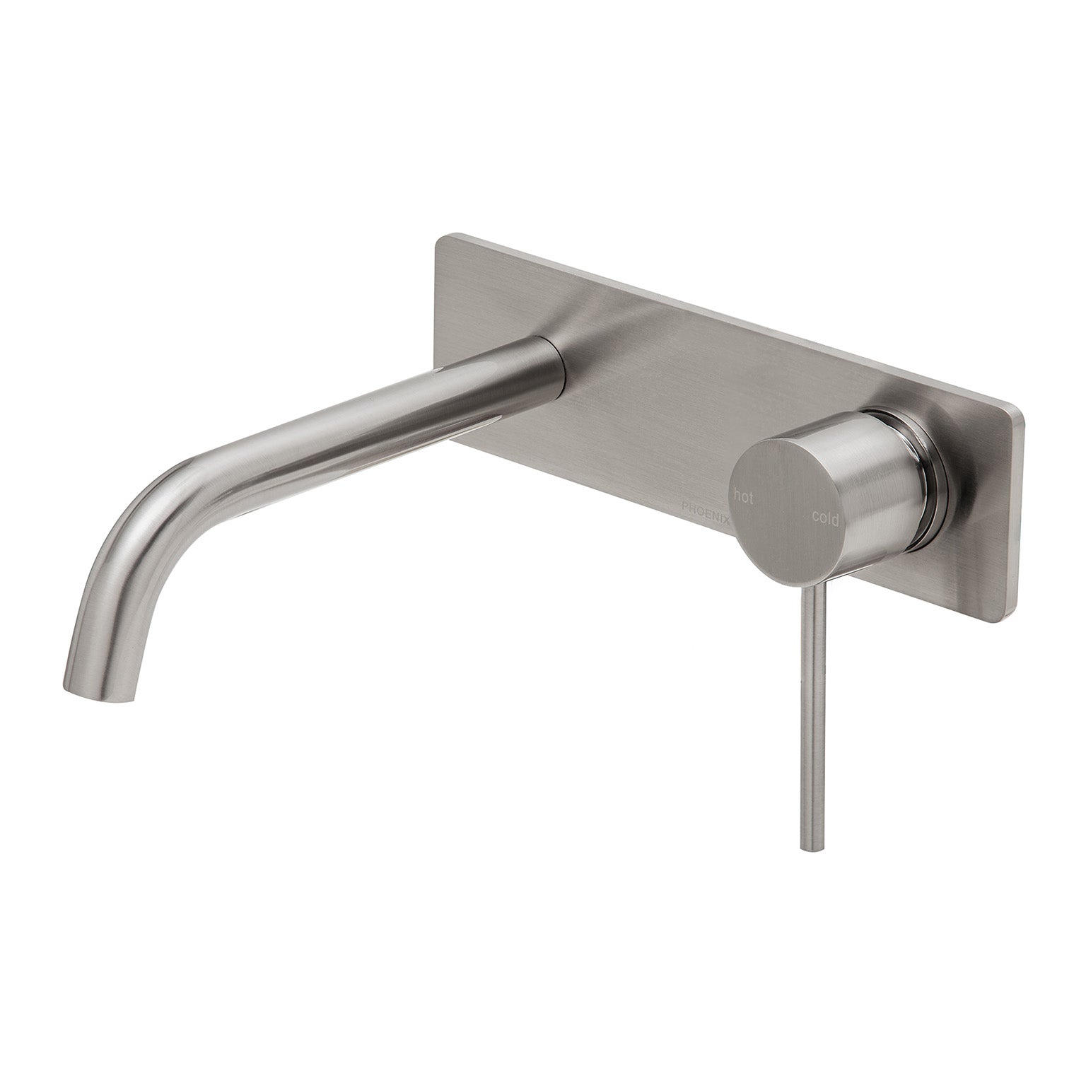 Phoenix Vivid Slimline SwitchMix Wall Basin / Bath Mixer Set 180mm, Brushed Nickel
