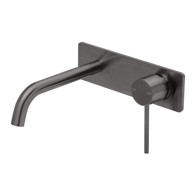 Phoenix Vivid Slimline SwitchMix Wall Basin / Bath Mixer Set 180mm Fit-Off Kit, Brushed Carbon