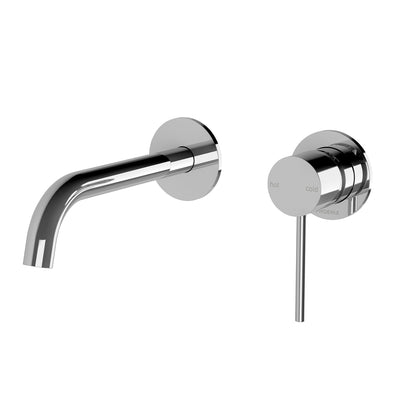 Phoenix Vivid Slimline SwitchMix Wall Basin/Bath Mixer Set 60mm Backplates Fit-Off Kit, Chrome
