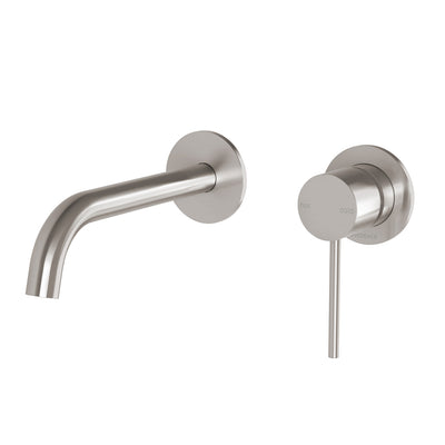 Phoenix Vivid Slimline SwitchMix Wall Basin/Bath Mixer Set 60mm Backplates Fit-Off Kit, Brushed Nickel