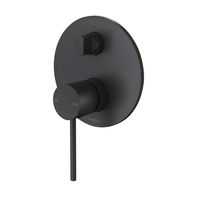 Phoenix Vivid Slimline SwitchMix Shower / Bath Diverter Mixer (Complete Kit), Matte Black