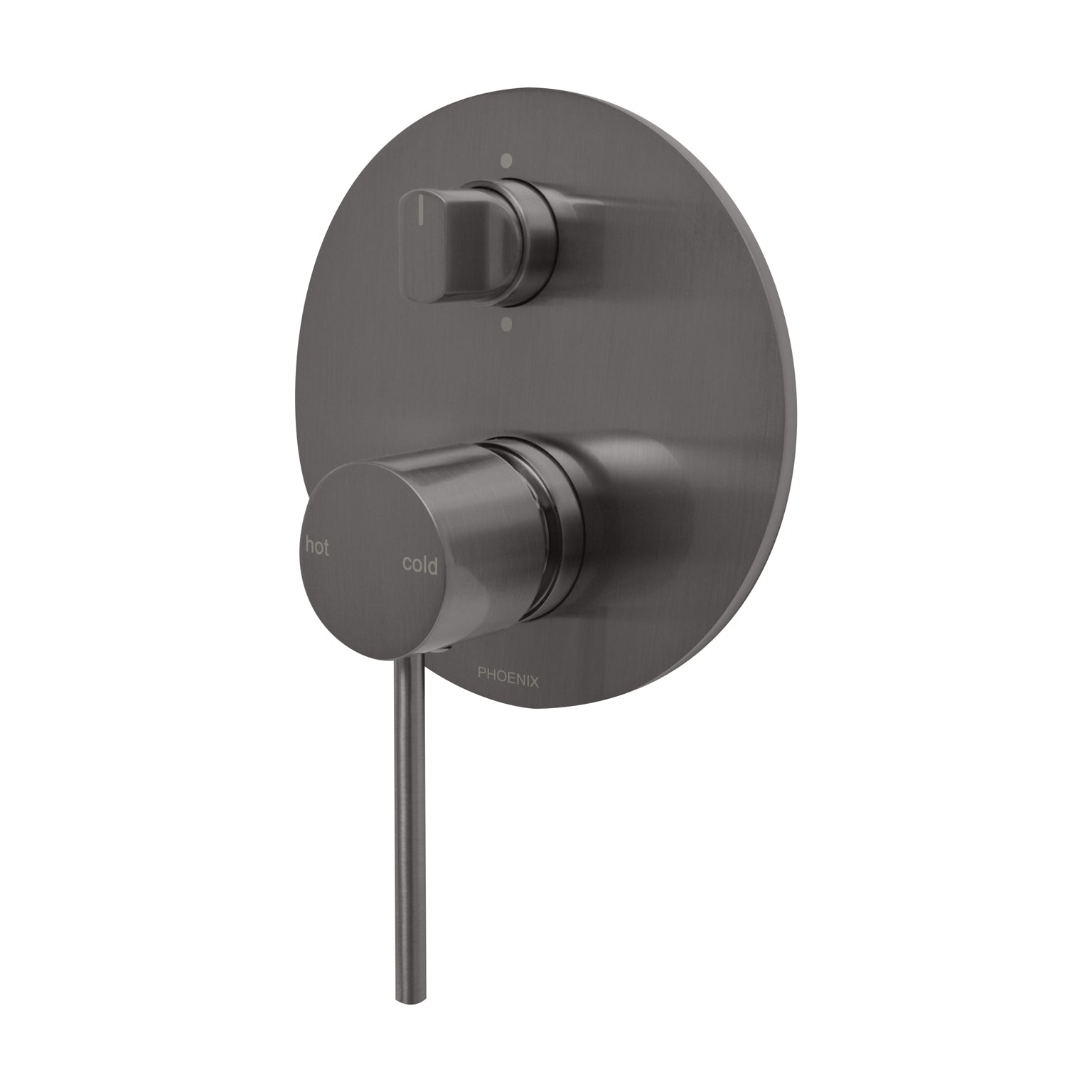 Phoenix Vivid Slimline SwitchMix Shower / Bath Diverter Mixer Fit-Off Kit, Brushed Carbon