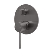 Phoenix Vivid Slimline SwitchMix Shower / Bath Diverter Mixer Fit-Off Kit, Brushed Carbon